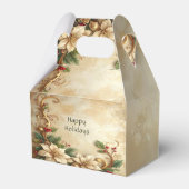 Christmas Floral Holiday Gift Box Bedankdoosjes (Voorkant Zijde)