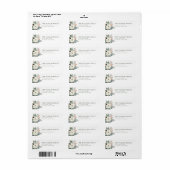 Christmas Floral Return Address Labels (Full Sheet)