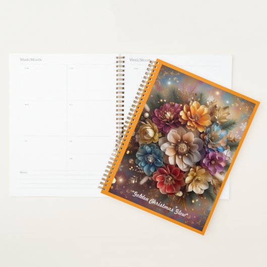 "Christmas Floral Sparkle" Planner (Display)
