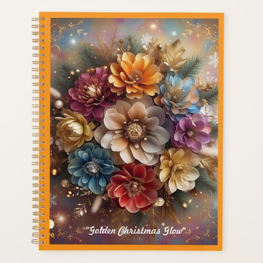"Christmas Floral Sparkle" Planner (Voorkant)