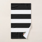 Christmas floral wreath stripes monogram (Serviette à main)