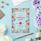 Christmas Flowers Frame Party Invitation Acryl Uitnodigingen (Insitu (Huwelijk))