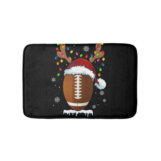 Christmas Football Ball Lights Funny Boys Men Spor Badmat (Voorkant)