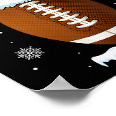 Christmas Football Ball Xmas Lights Funny Boys Men Poster (Hoek)