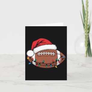 Christmas Football Player Xmas Lights Santa Sports Kaart