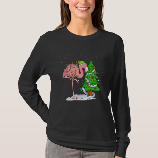Christmas for men women kids ELF Flamingo T-shirt (Voorkant)