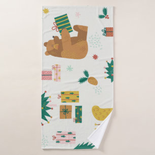 Christmas Forest Dieren: vibe Badhanddoek