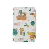 Christmas Forest Dieren:  vibe Badmat (Voorkant Verticaal)