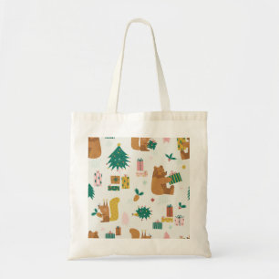 Christmas Forest Dieren: vibe Tote Bag