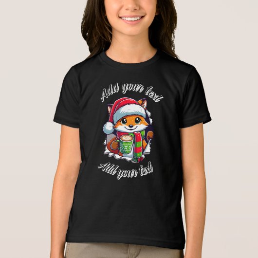 Christmas Fox 3 Tri-Blend Shirt (Voorkant)