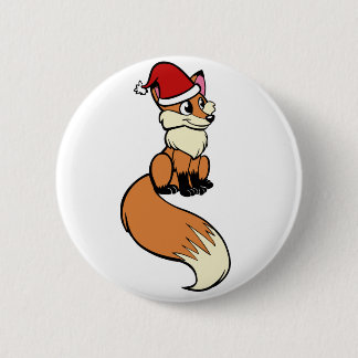 CHRISTMAS FOX RONDE BUTTON 5,7 CM
