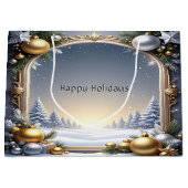 Christmas Frame Holiday Gift Bag Groot Cadeauzakje (Voorkant)