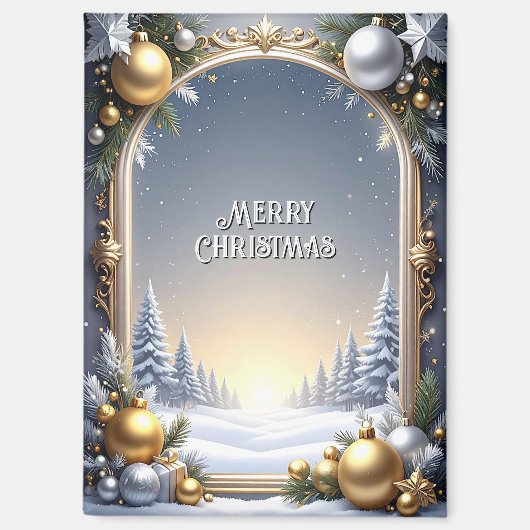 Christmas Frame Holiday Magnet Magneet (Voorkant)