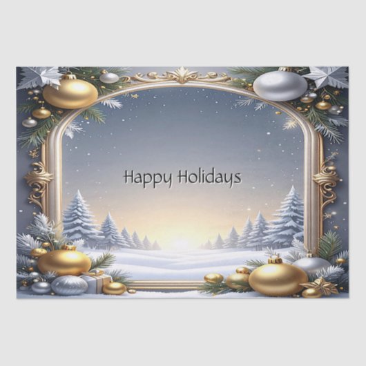 Christmas Frame Holiday Tissue Paper Tissuepapier (Voorkant)