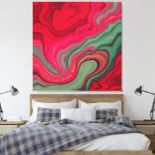 Christmas Frequency Bloom Abstract Wrapped Canvas (Insitu (Slaapkamer))