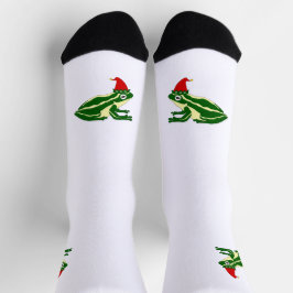 Christmas Frog Crew Socks Sokken