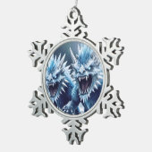 Christmas Frost Monsters Tin Sneeuwvlok Ornament (Rechts)