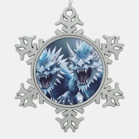 Christmas Frost Monsters Tin Sneeuwvlok Ornament (Voorkant)