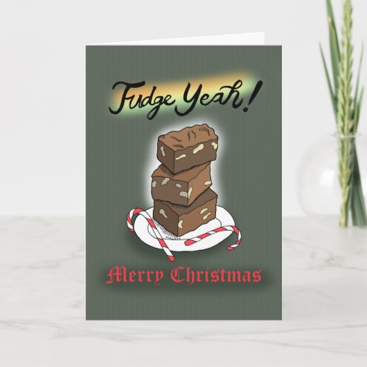 Christmas Fudge Grappig Vakantie Eten Groet Kaart (Voorkant)