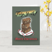 Christmas Fudge Grappig Vakantie Eten Groet Kaart (Gele Bloem)