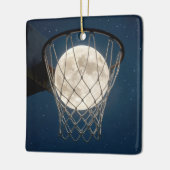 Christmas Full Moon In a Basketball Net Keramisch Ornament (Links)