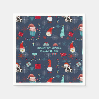 Christmas Fun Custom Name and Date Servet