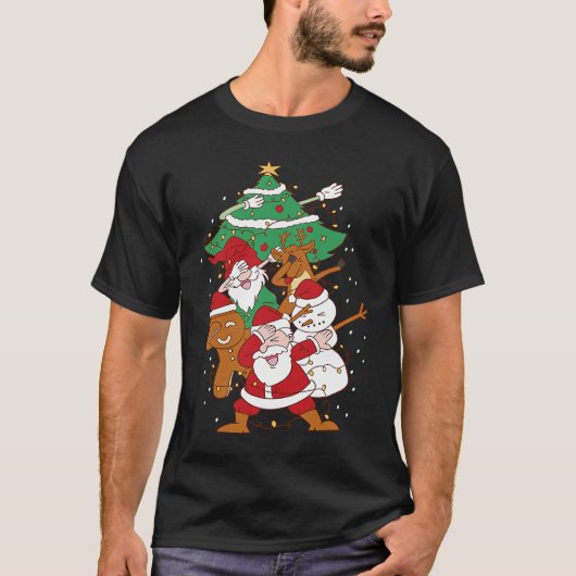 Christmas Fun Santa Deer Elf Ginger T-shirt (Voorkant)