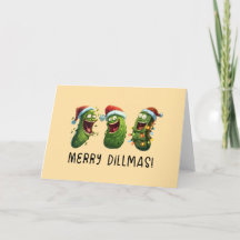 Christmas funny dill pickles Merry Dillmas