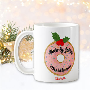 Christmas Funny Donut Wreath Personalize Koffiemok