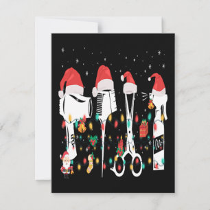 Christmas Funny Hairdresser Equipment Xmas Gift RSVP Kaartje