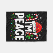 Christmas Funny I Come In Peace Couple Matching Me Fleece Deken (Voorkant (Horizontaal))