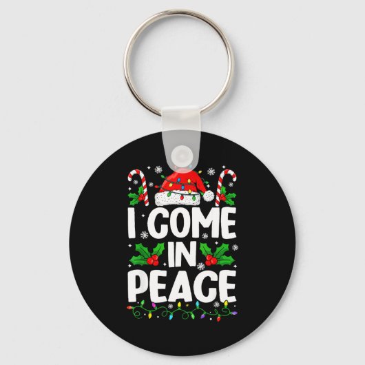 Christmas Funny I Come In Peace Couple Matching Me Sleutelhanger (Voorkant)
