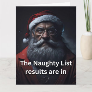 Christmas Funny Novelty NAUGHTY LIJST RESULTATEN I Kaart