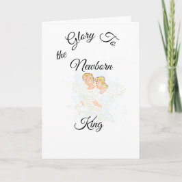 Christmas G Card : Glory To The Newborn King Feestdagen Kaart
