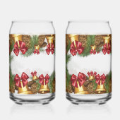 Christmas Garland with Gold Bells & Red Bows (Recto)