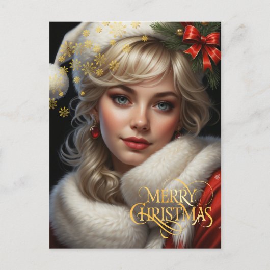 Christmas. Gefeliciteerd. Briefkaart (Voorkant)