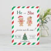 Christmas Gender Reveal invitation Kaart (Staand voorkant)