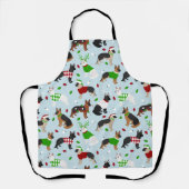Christmas German Shepherd Apron Schort (Voorkant)
