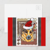 CHRISTMAS GERMAN SHEPHERD FEESTDAGENKAART (Voorkant / Achterkant)