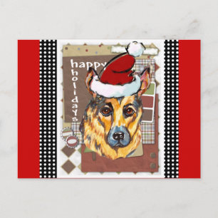 CHRISTMAS GERMAN SHEPHERD FEESTDAGENKAART