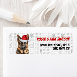 Christmas German Shepherd Hondenliefhebber Retoura Etiket