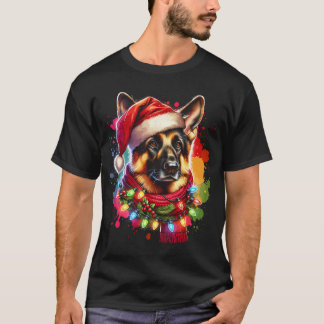 Christmas German Shepherd Xmas Shepherd Mom Dog T-shirt