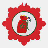 christmas gift bag ornament kaart (Achterkant)