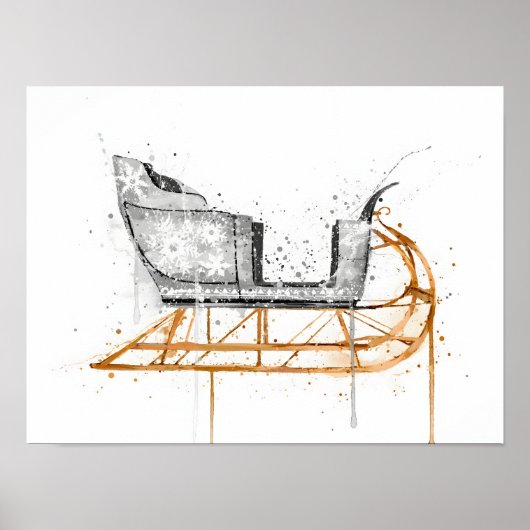 Christmas Gift Christmas Sleigh Poster (Voorkant)