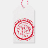 CHRISTMAS GIFT grappige mooie lijststempel rood Cadeaulabel (Voorkant)