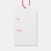 CHRISTMAS Gift Label BENTLEY SNOWFLAKE IN RED Cadeaulabel (Achterkant)