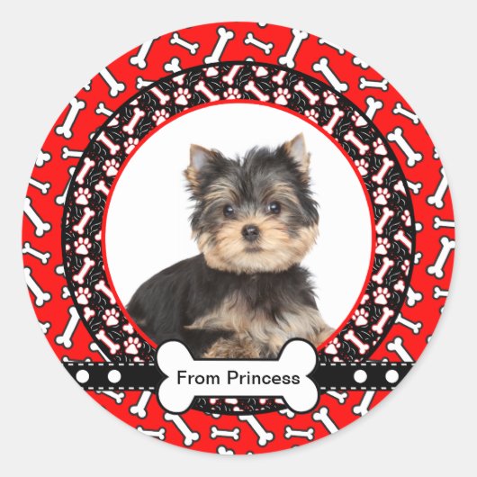 Christmas Gift Label Labels Cadeaus van Dog (Voorkant)