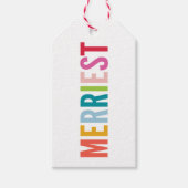 CHRISTMAS GIFT moderne, minimale kleurrijke Gi Cadeaulabel (Voorkant)