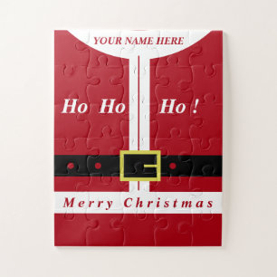 Christmas Gift Puzzle Père Noël - Ajouter un nom