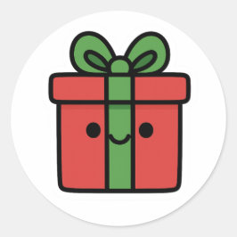 Christmas gift ronde sticker